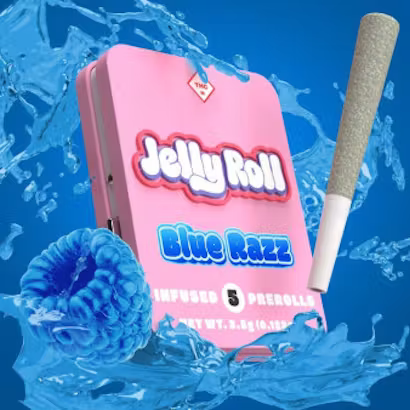 Blue Razz 5 Pack Infused Pre Rolls 3 Gram